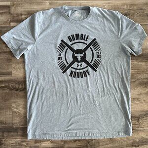 Under Armour T Shirt Mens XLarge Project Rock Short Sleeve Humble Gray